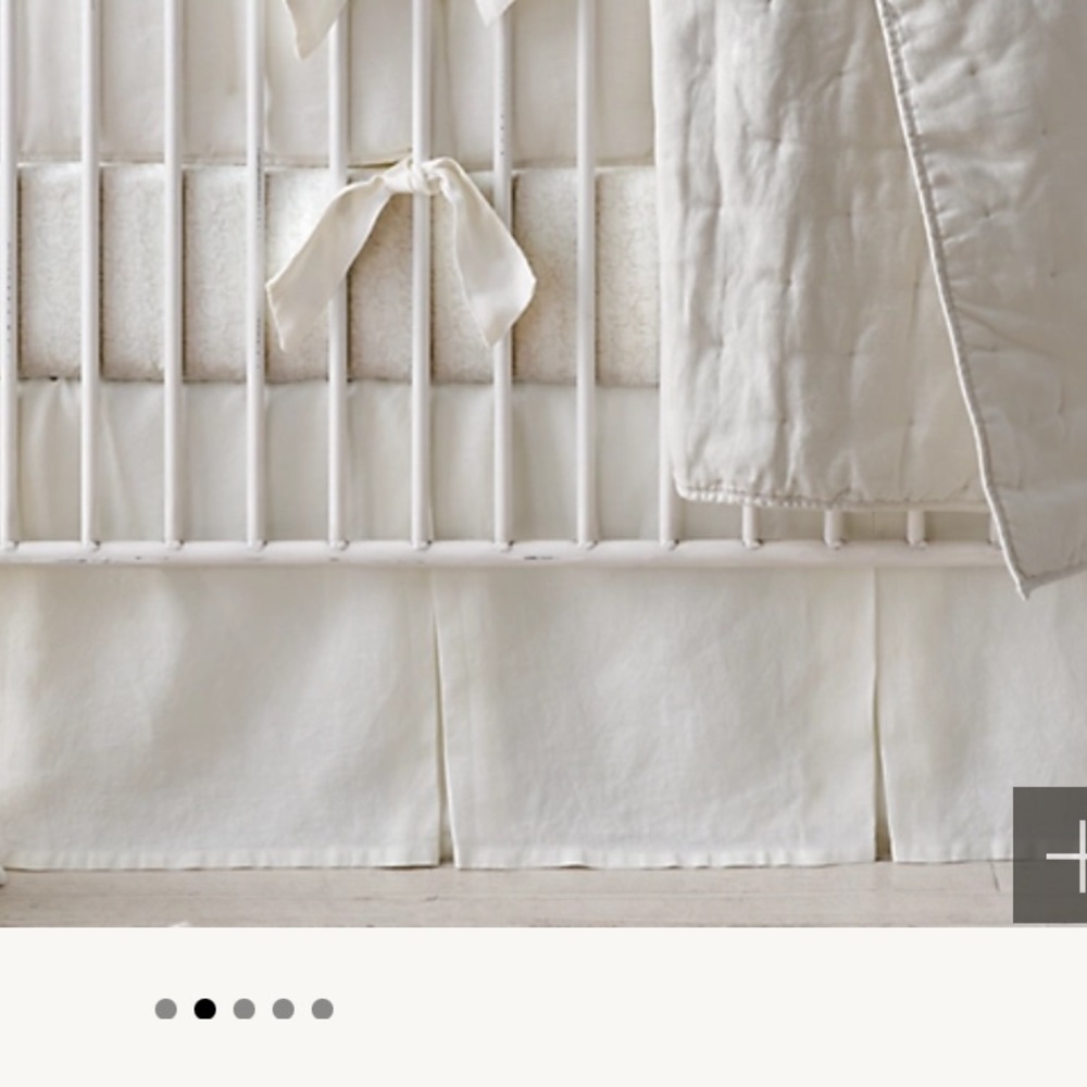 Restoration Hardware Washed Linen crib Skirt